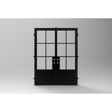 Light 6 - Double w/ Kickplate | Steel French Doors