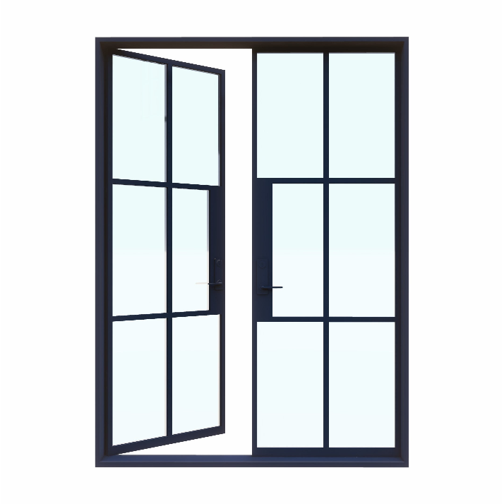 Light 6 - Double | Steel French Doors