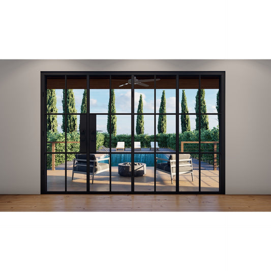 Pre-Order: Light 6S - 3+1 Panel (Cold Rolled Steel) | Steel Bi-Fold Doors (Ships 16-18 Weeks)
