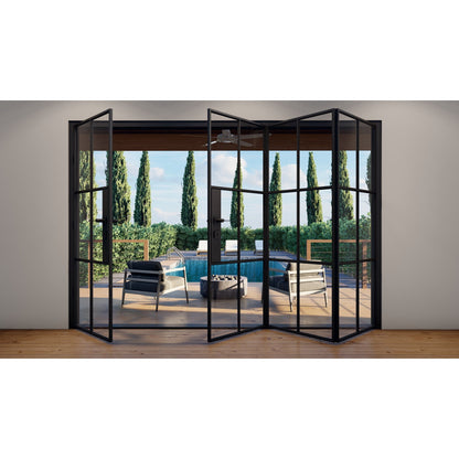 Pre-Order: Light 6S - 3+1 Panel (Cold Rolled Steel) | Steel Bi-Fold Doors (Ships 16-18 Weeks)
