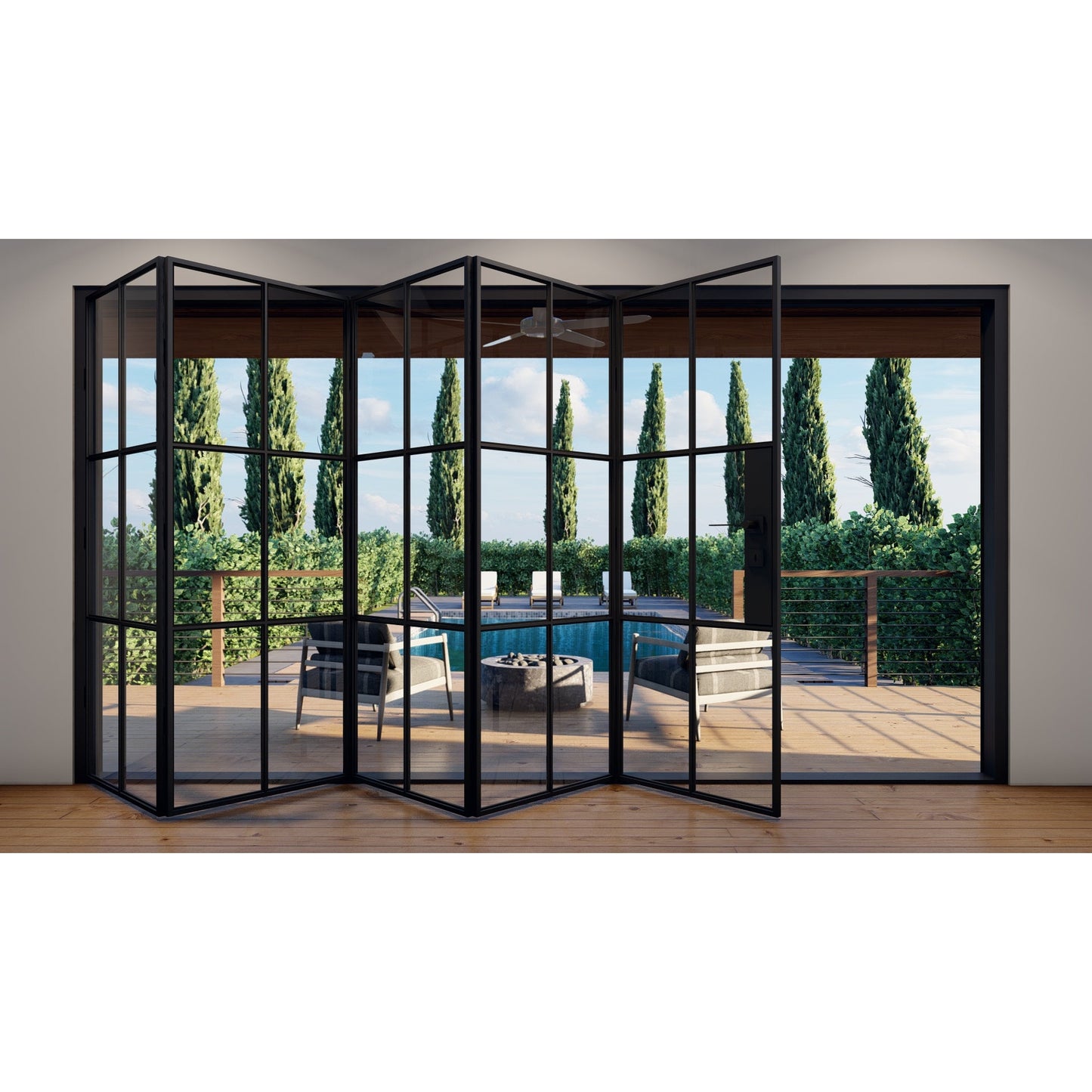 Pre-Order: Light 6S - 5 Panel (Cold Rolled Steel) | Steel Bi-Fold Doors (Ships 16-18 Weeks)