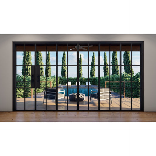 Pre-Order: Light 6S - 5+1 Panel (Cold Rolled Steel) | Steel Bi-Fold Doors (Ships 16-18 Weeks)
