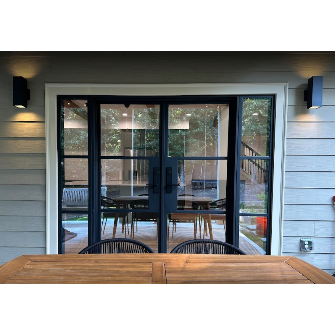 Light 3 - Double + Sidelights | Steel French Doors