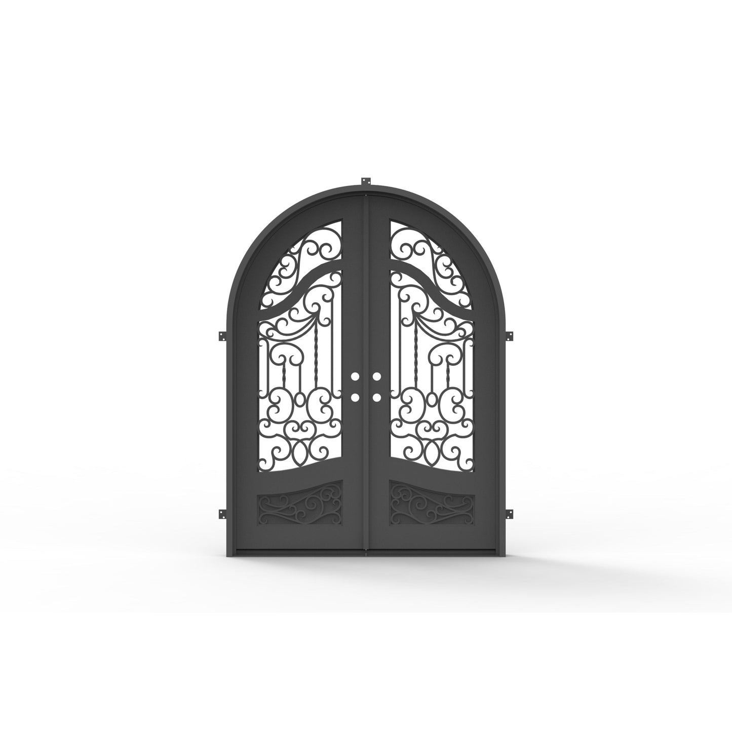 Pre-Order: Aspen 2 Double (Cold Weather + Thermal Break) | Wrought Iron Door (Ships 16-18 Weeks)