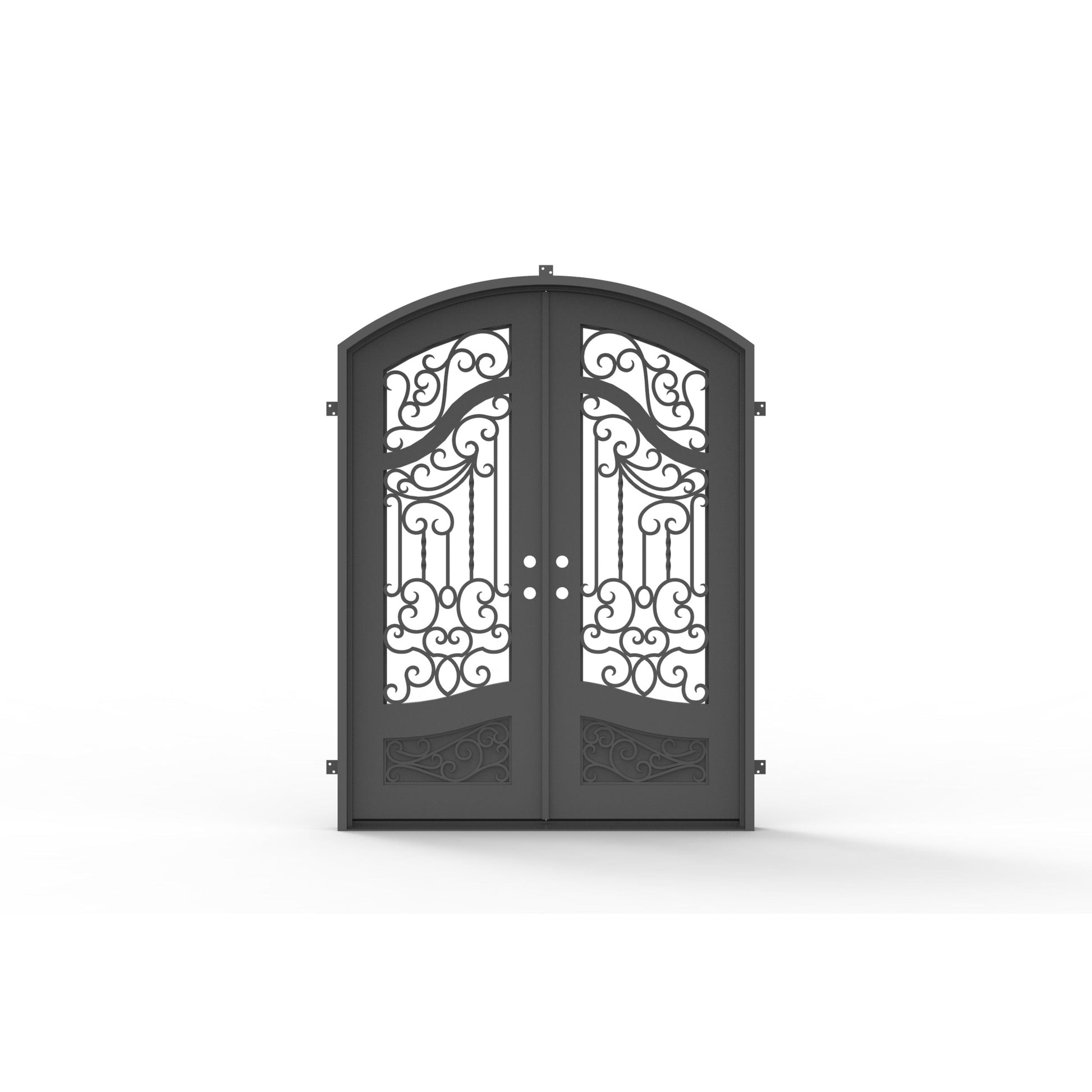 Pre-Order: Aspen 2 Double (Cold Weather + Thermal Break) | Wrought Iron Door (Ships 16-18 Weeks)