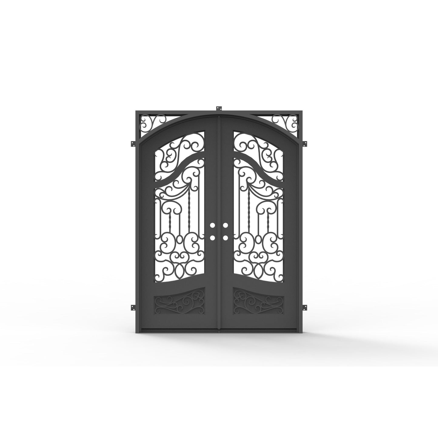 Pre-Order: Aspen 2 Double (Cold Weather + Thermal Break) | Wrought Iron Door (Ships 16-18 Weeks)