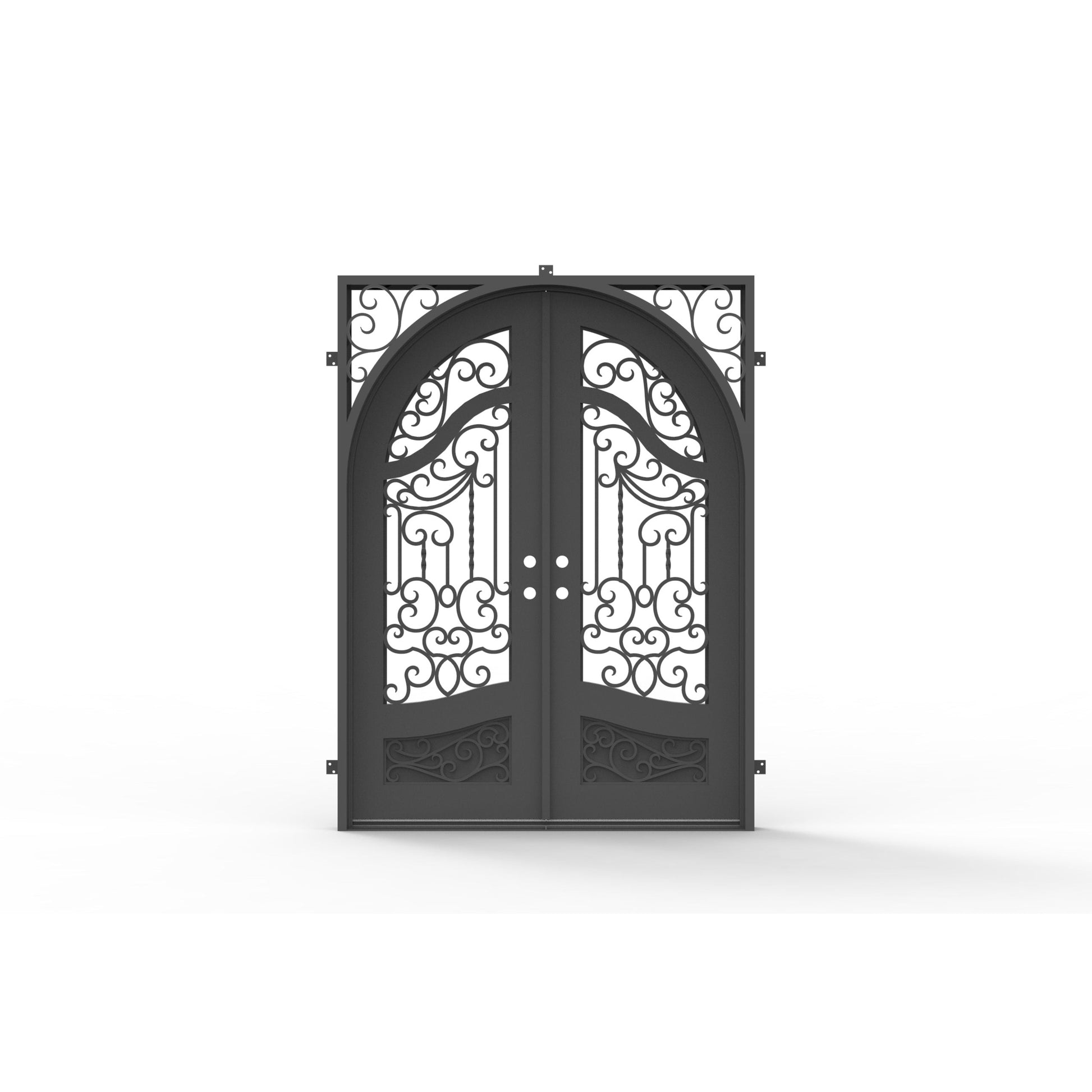 Pre-Order: Aspen 2 Double (Cold Weather + Thermal Break) | Wrought Iron Door (Ships 16-18 Weeks)