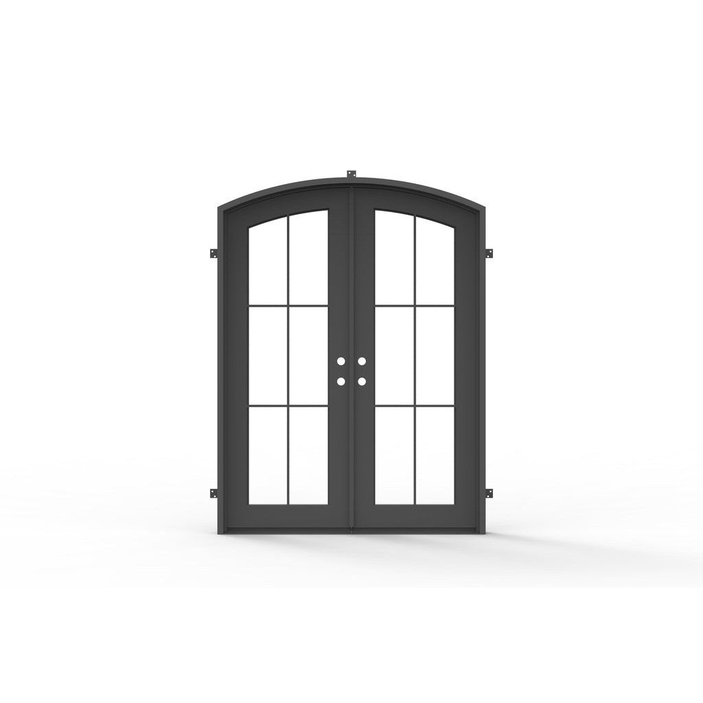 Pre-Order: Beaver Creek Double (Cold Weather + Thermal Break) | Wrought Iron Door (Ships 16-18 Weeks)