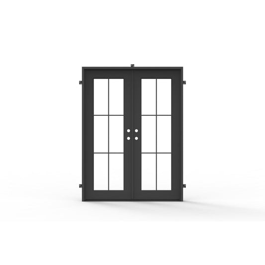 Pre-Order: Beaver Creek Double (Cold Weather + Thermal Break) | Wrought Iron Door (Ships 16-18 Weeks)