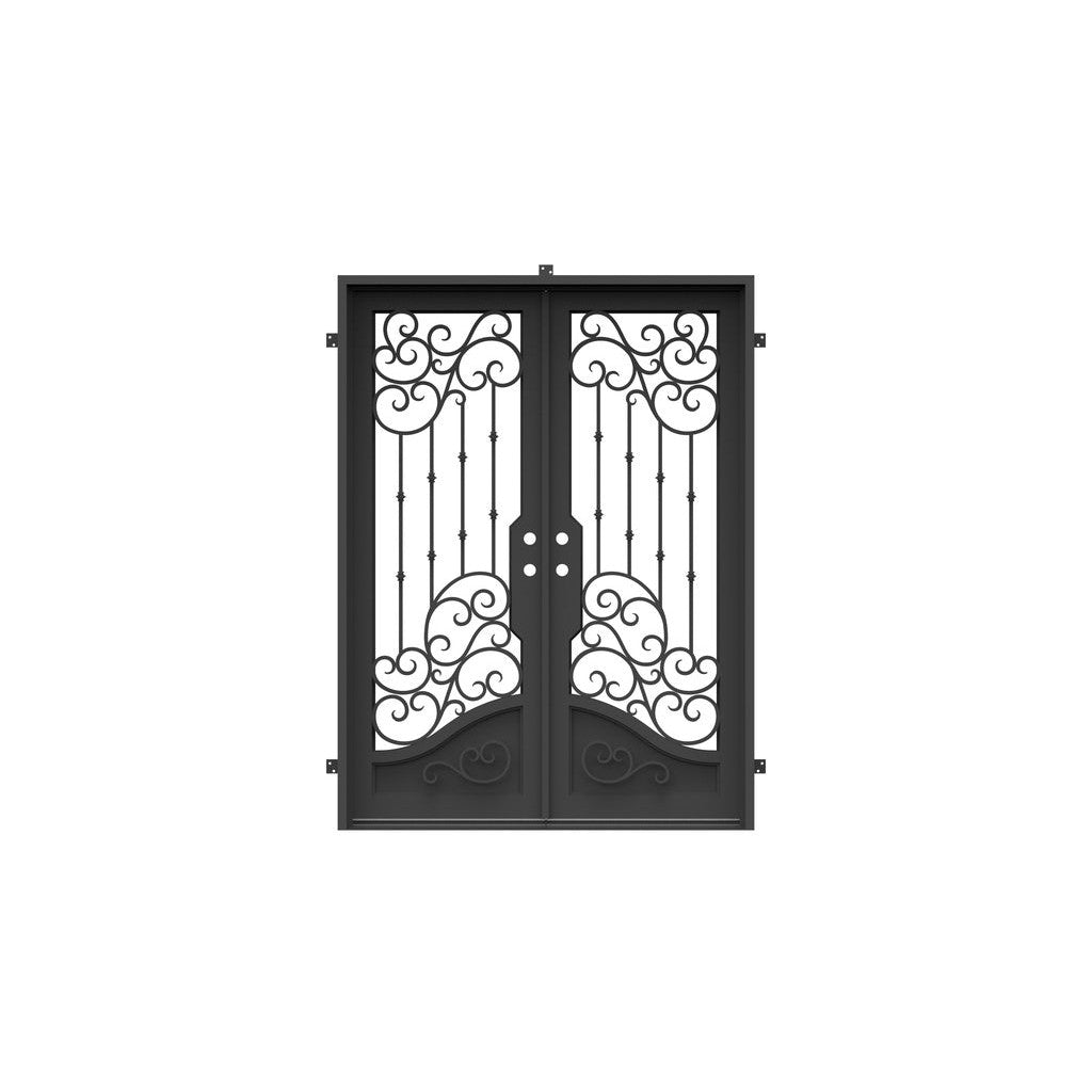 Pre-Order: Dallas Double (Cold Weather + Thermal Break) | Wrought Iron Door (Ships 16-18 Weeks)
