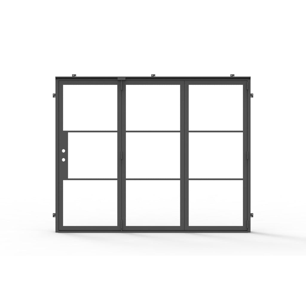 Pre-Order: Light 3 - 3 Panel | Steel Bi-Fold Doors (Ships 16-18 Weeks)