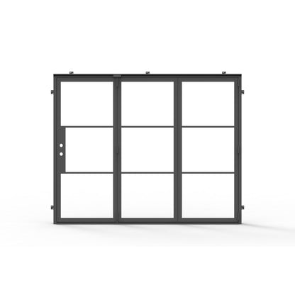 Pre-Order: Light 3 - 3 Panel | Steel Bi-Fold Doors (Ships 16-18 Weeks)