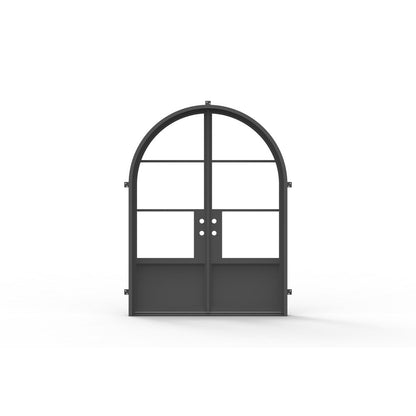 Pre-Order: Light 3 - Double + Kickplate | Steel French Doors (Ships 16-18 Weeks)