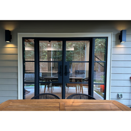 Pre-Order: Light 3 - Double + Sidelights | Steel French Doors (Ships 16-18 Weeks)
