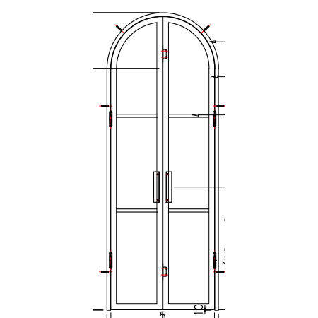 Pre-Order: Light 3 Interior - Double - Arch | Steel Interior Doors (Ships 16-18 Weeks)