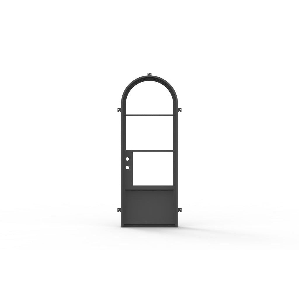 Pre-Order: Light 3 Single + Kickplate | Steel French Doors (Ships 16-18 Weeks)