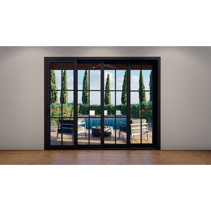 Pre-Order: Light 6 - 4 Panel | Steel Sliding Doors (Ships 16-18 Weeks)