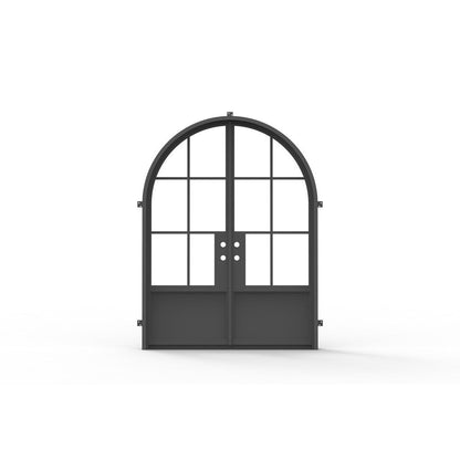 Pre-Order: Light 6 - Double w/ Kickplate | Steel French Doors (Ships 16-18 Weeks)