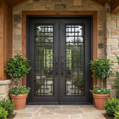 Pre-Order: Milan Double | Wrought Iron Door (Ships 16-18 Weeks)