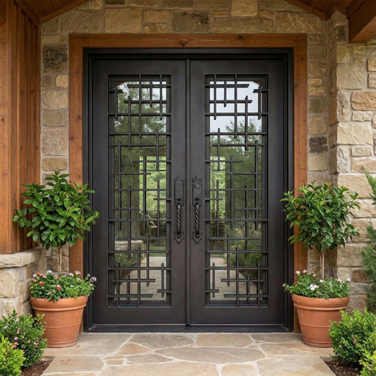 Pre-Order: Milan Double | Wrought Iron Door (Ships 16-18 Weeks)