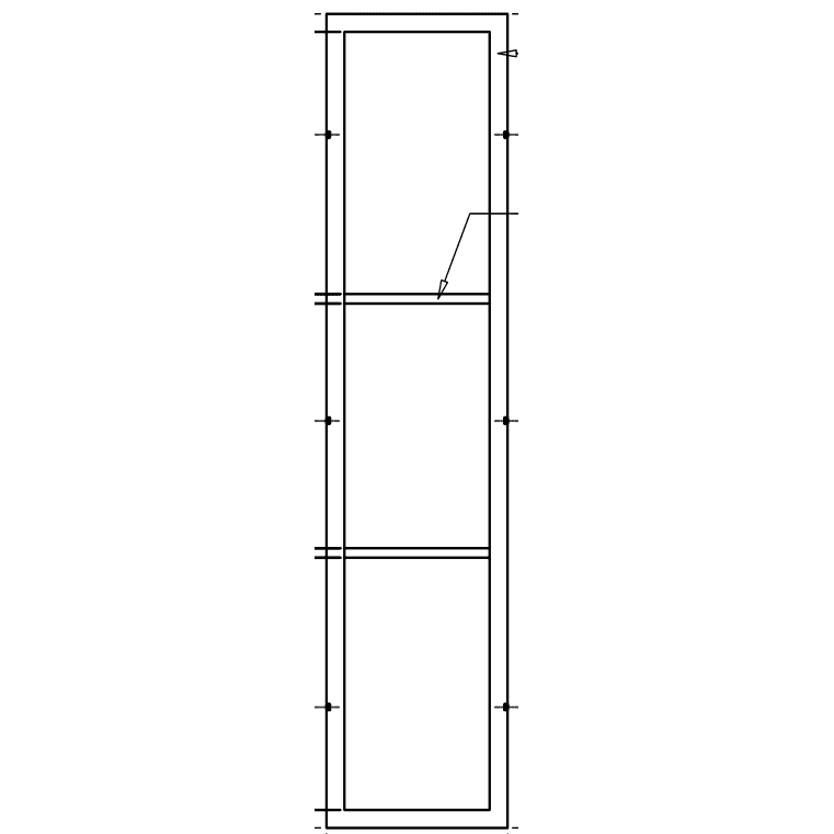 Light 6 Sidelight (Interior)-Interior Steel Doors-Black Diamond Iron Doors