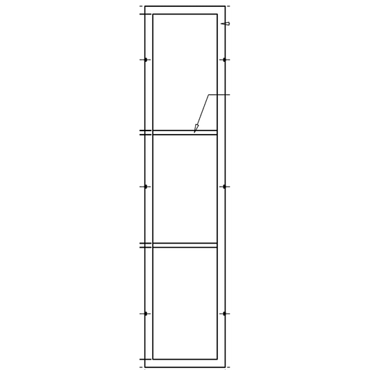 Light 6 Sidelight (Interior)-Interior Steel Doors-Black Diamond Iron Doors