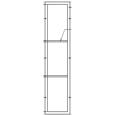 Light 6 Sidelight (Interior)-Interior Steel Doors-Black Diamond Iron Doors