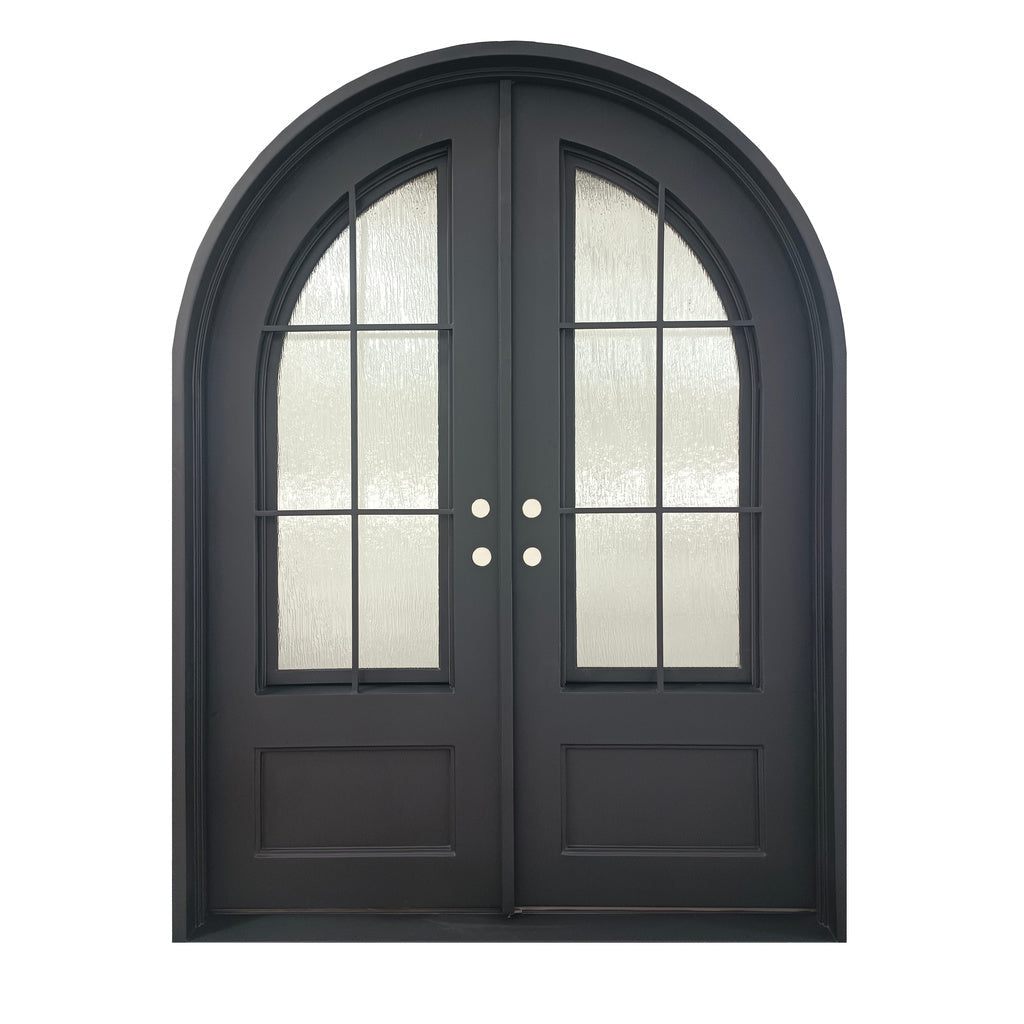 Telluride Arch Double - (Arriving 6/1/23)-Wrought Iron Doors-Black Diamond Iron Doors