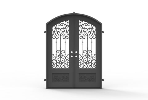 Pre-Order: Tignes Double | Wrought Iron Door (Ships 16-18 Weeks)