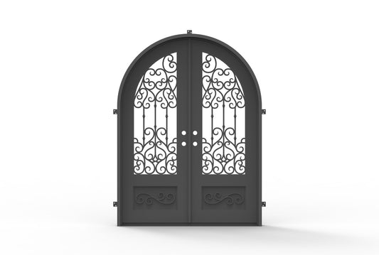 Pre-Order: Tignes Double | Wrought Iron Door (Ships 16-18 Weeks)