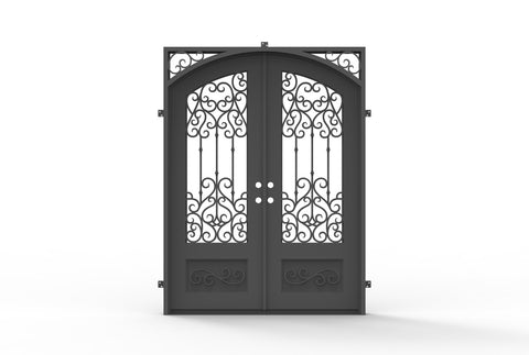 Pre-Order: Tignes Double | Wrought Iron Door (Ships 16-18 Weeks)