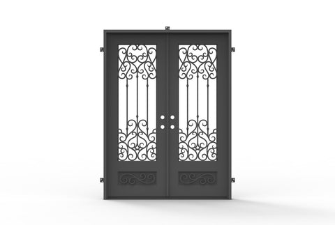 Pre-Order: Tignes Double | Wrought Iron Door (Ships 16-18 Weeks)