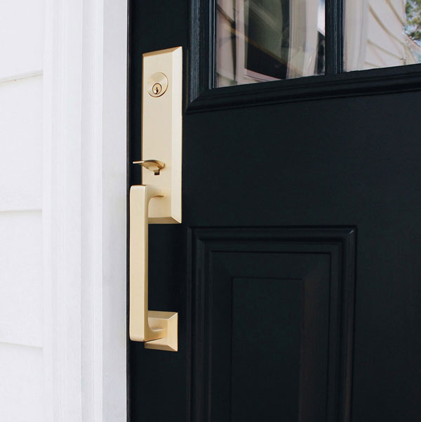 Shop Handles  Locks Emtek Contemporary Traditional Heritage  Monolithic – Black Diamond Iron Doors