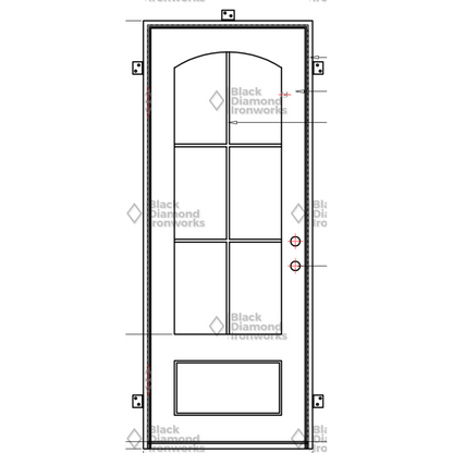 Pre-Order Stowe-Wrought Iron Doors-Black Diamond Iron Doors