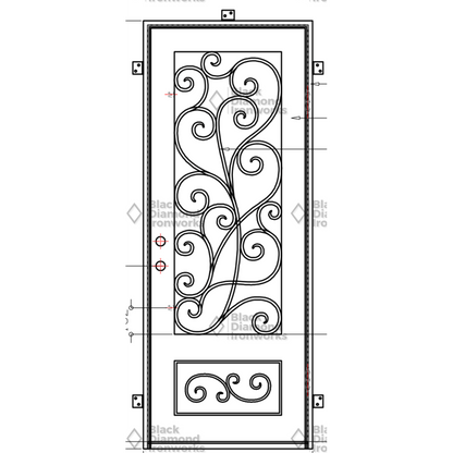 Pre-Order Courchevel-Wrought Iron Doors-Black Diamond Iron Doors
