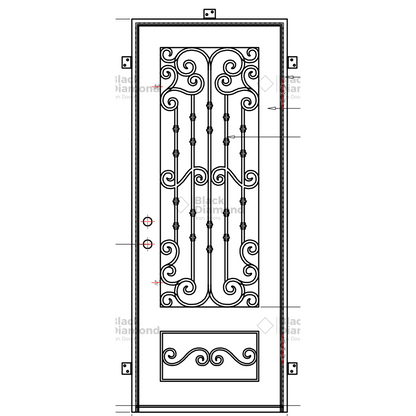Pre-Order St. Mortiz-Wrought Iron Doors-Black Diamond Iron Doors