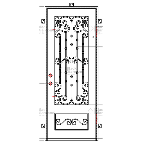 Pre-Order St. Mortiz-Wrought Iron Doors-Black Diamond Iron Doors