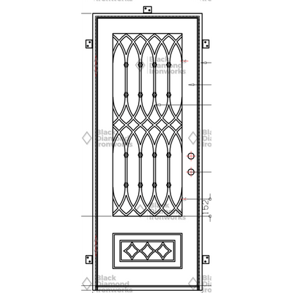 Pre-Order Solden-Wrought Iron Doors-Black Diamond Iron Doors