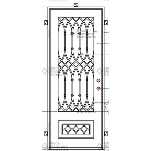Pre-Order Solden-Wrought Iron Doors-Black Diamond Iron Doors