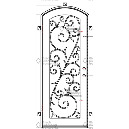 Pre-Order Cortina-Wrought Iron Doors-Black Diamond Iron Doors