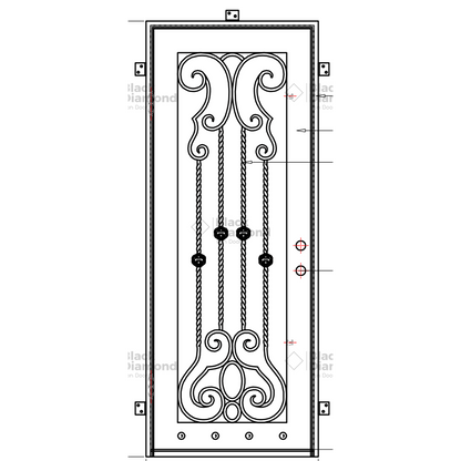 Pre-Order Kitzbuhel-Wrought Iron Doors-Black Diamond Iron Doors