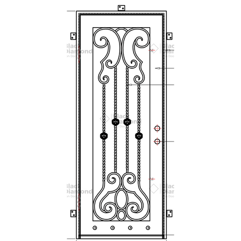 Pre-Order Kitzbuhel-Wrought Iron Doors-Black Diamond Iron Doors