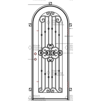 Pre-Order Portillo-Wrought Iron Doors-Black Diamond Iron Doors