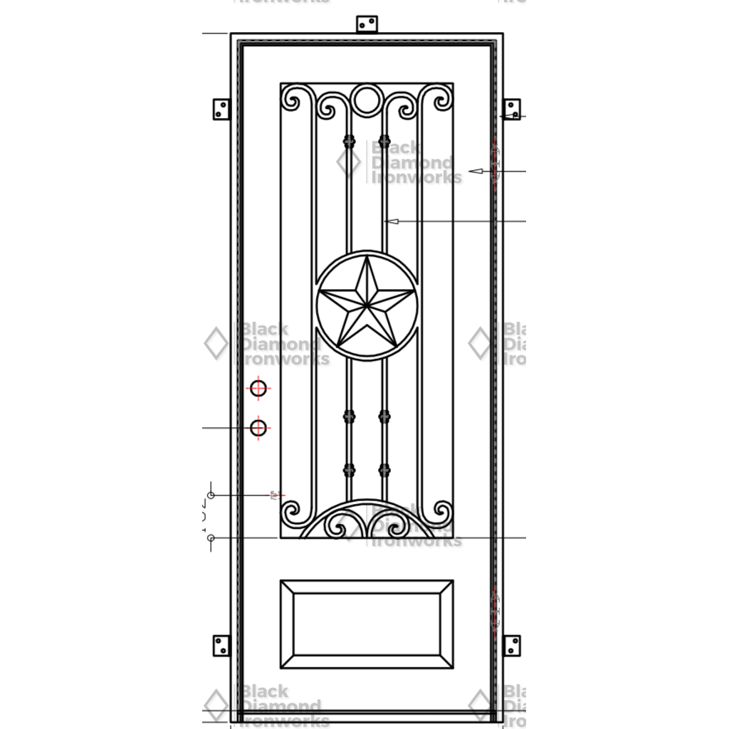 Pre-Order Killington-Wrought Iron Doors-Black Diamond Iron Doors