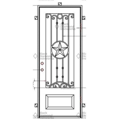 Pre-Order Killington-Wrought Iron Doors-Black Diamond Iron Doors