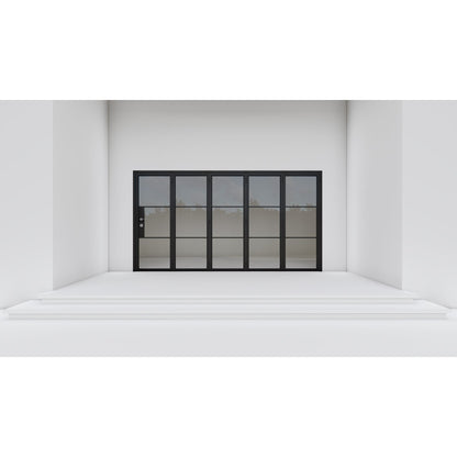 Pre-Order Light 3 - 5 Panel Bi-Fold Door-Steel Bi-Fold Doors-Black Diamond Iron Doors