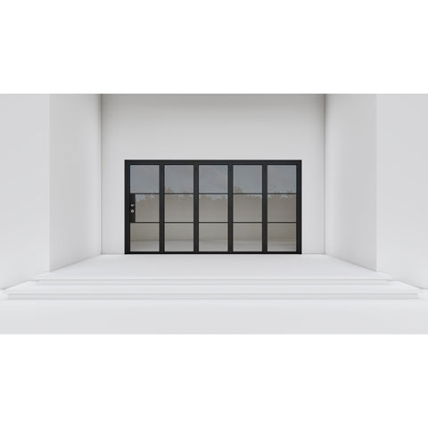 Pre-Order Light 3 - 5 Panel Bi-Fold Door-Steel Bi-Fold Doors-Black Diamond Iron Doors