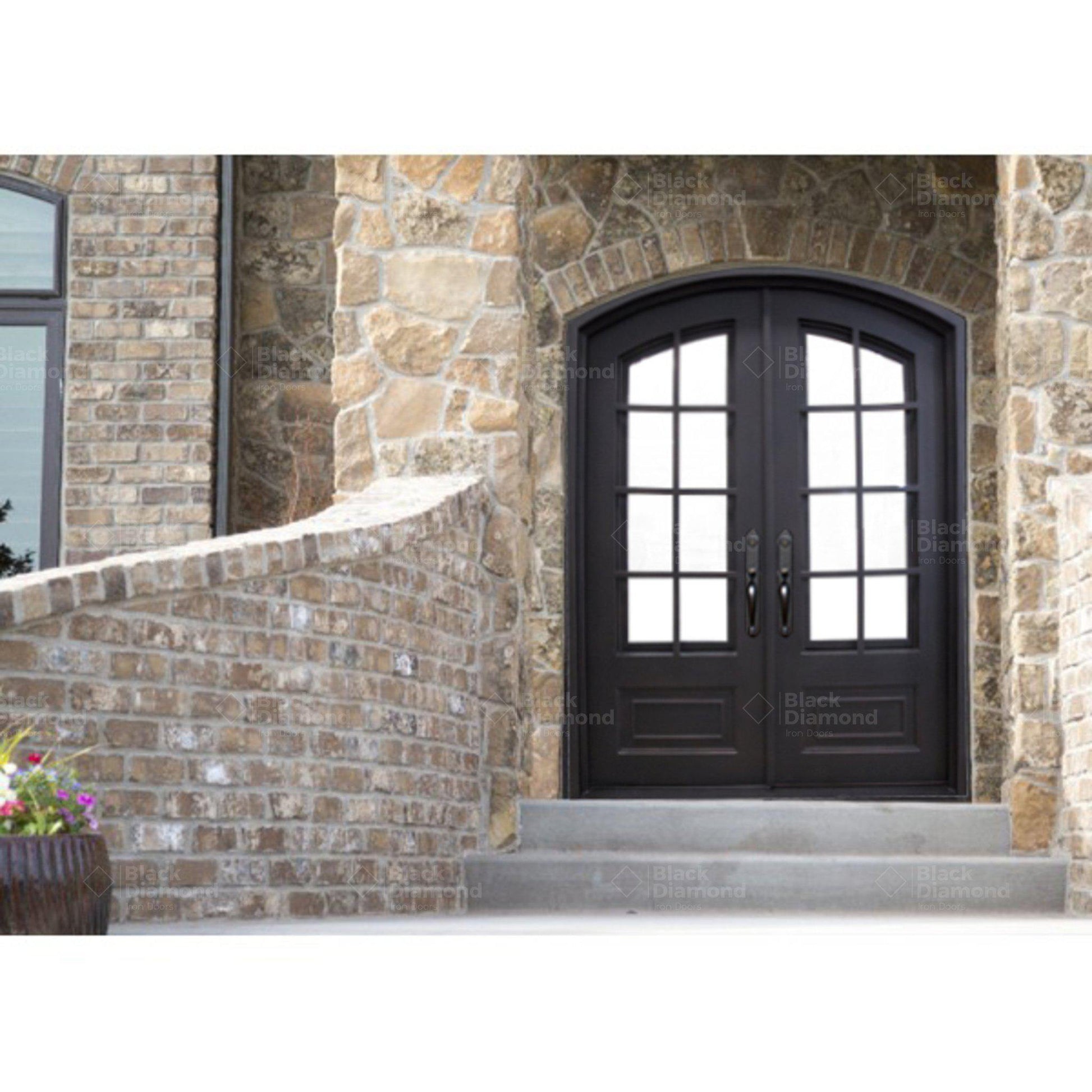 Pre-Order Keystone-Wrought Iron Doors-Black Diamond Iron Doors