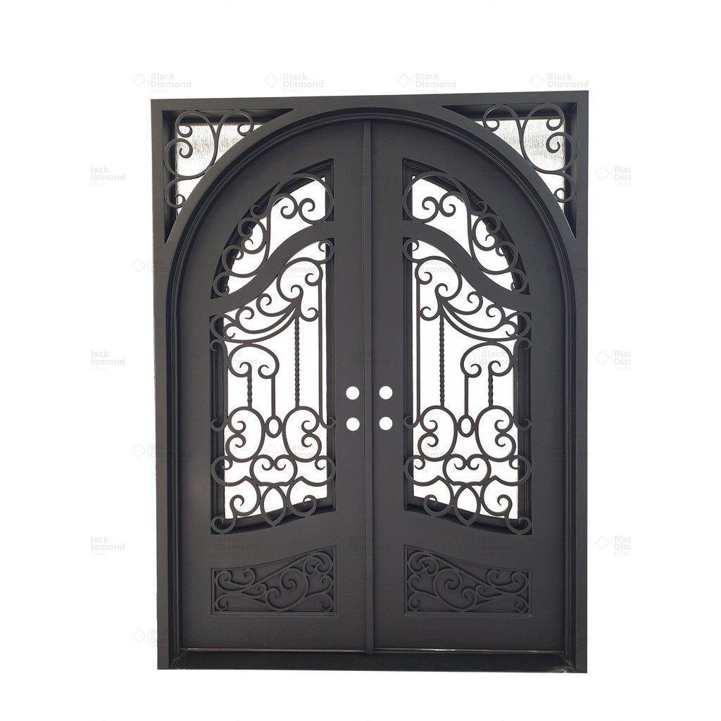 Aspen 2 - Square-Arch-Iron Doors-Black Diamond Iron Doors