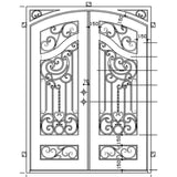Pre-Order Atlanta-Wrought Iron Doors-Black Diamond Iron Doors